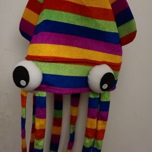 Rainbow squid hat